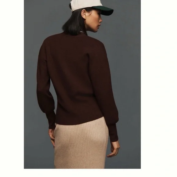 NWT Anthropologie Pilcro Slim Ribbed V-Neck Cardigan Sweater 2X - Picture 3 of 15